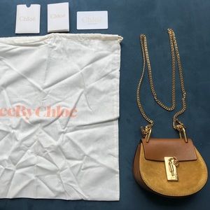Chloé Drew Suede Mini Leather Cross Body Bag